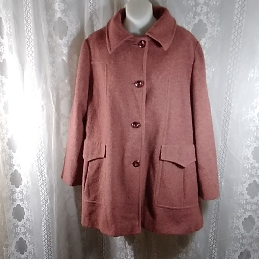 Vintage New England Mackintosh Wool Women's Coat Jacket Size Approximate L